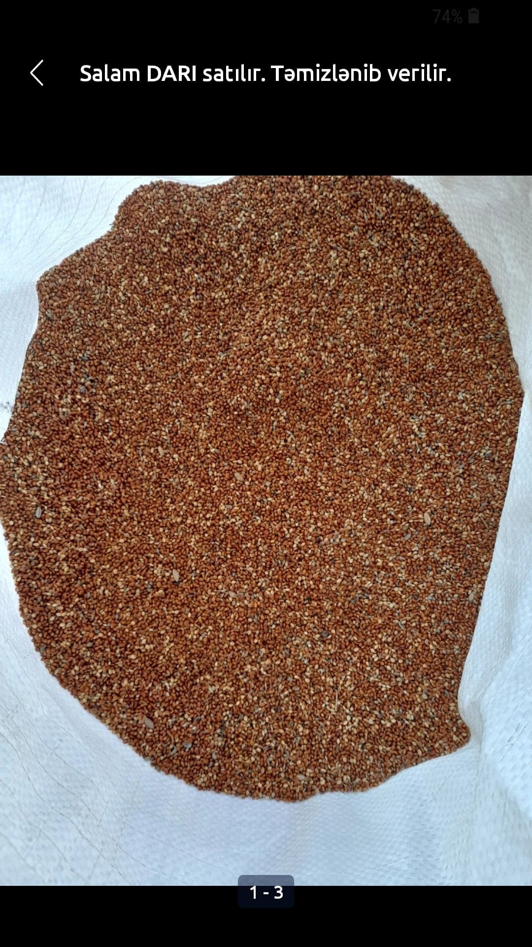 Darı satılır