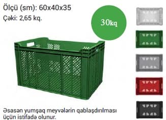 Plastik yeşiklər