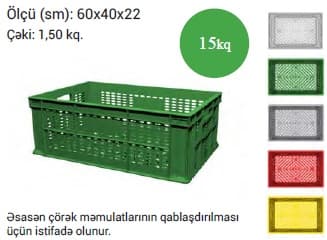 Plastik yeşiklər
