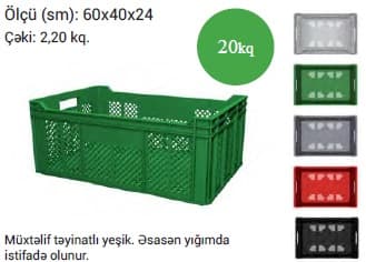 Plastik yeşiklər