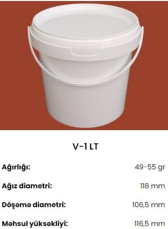 Plastik qablaşdırma vedrələri