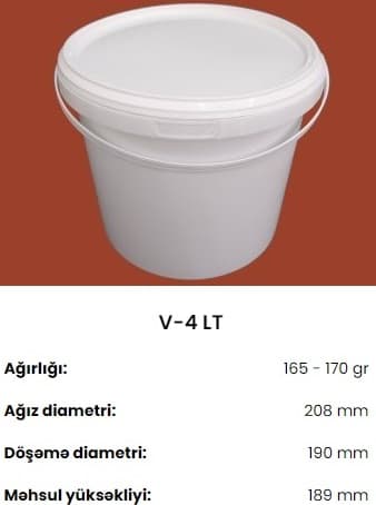 Plastik qablaşdırma vedrələri