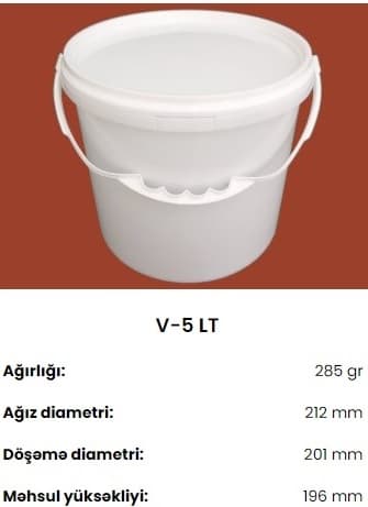 Plastik qablaşdırma vedrələri