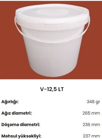 Plastik qablaşdırma vedrələri