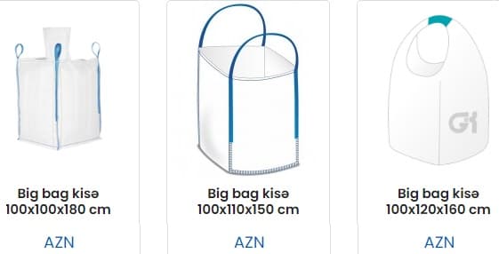 Big-bag ağır yük kisələr