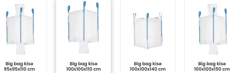 Big-bag ağır yük kisələr
