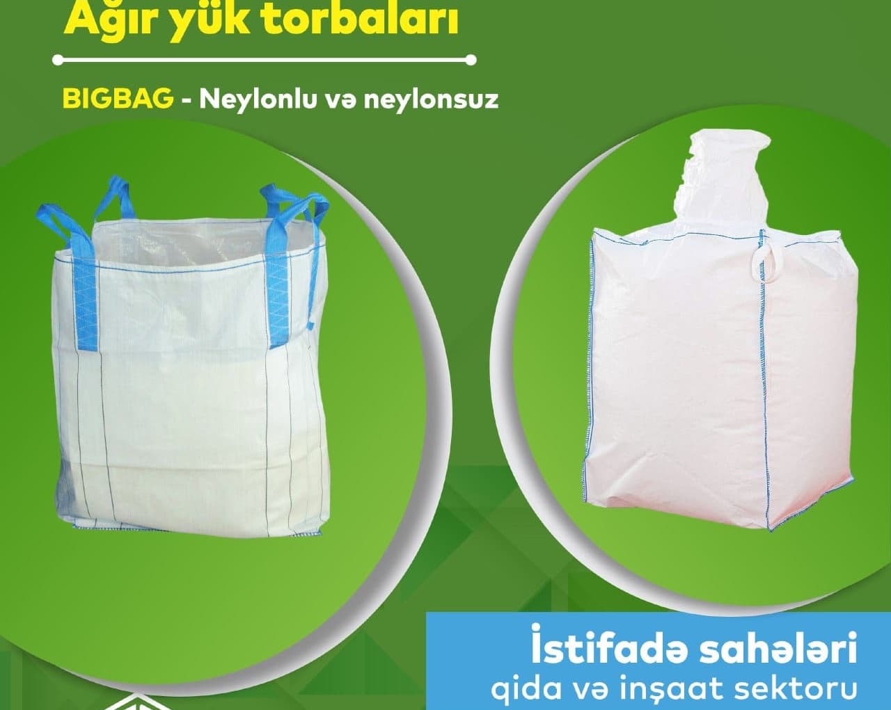Big-bag ağır yük kisələr
