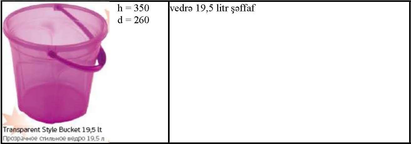 Plastik qapaqsız vedrələr