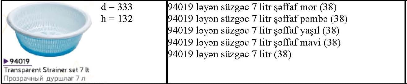 Plastik süzgəclər