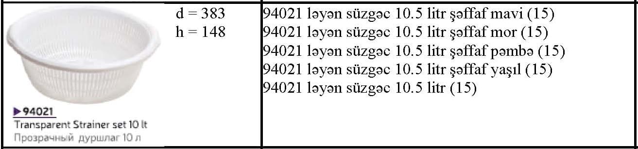 Plastik süzgəclər
