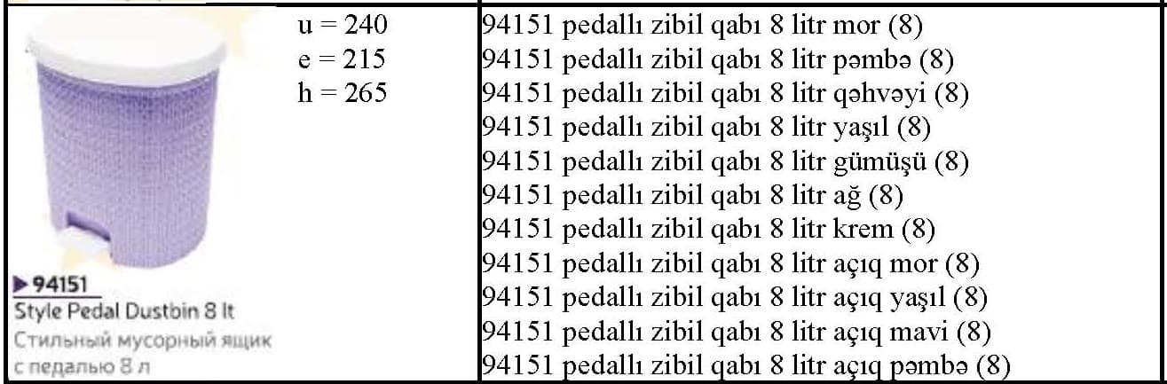 Plastik mini zibil qabları