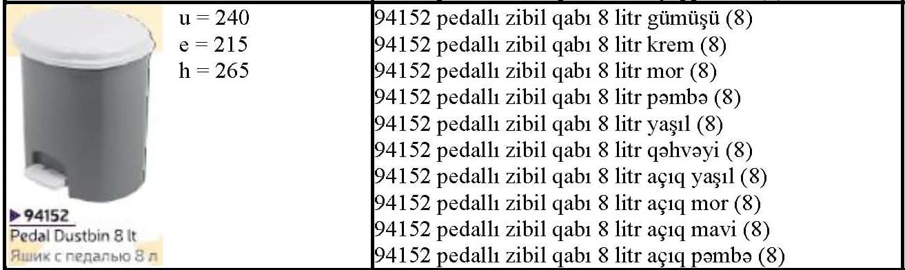 Plastik mini zibil qabları