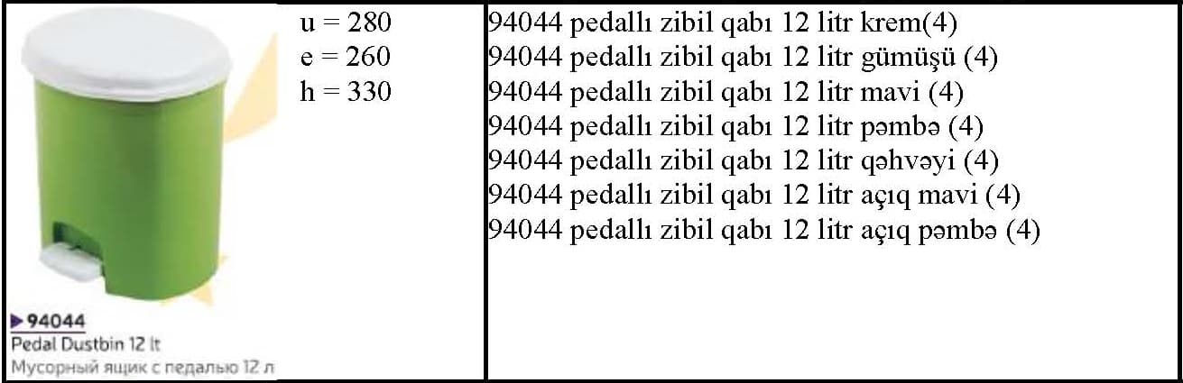 Plastik mini zibil qabları