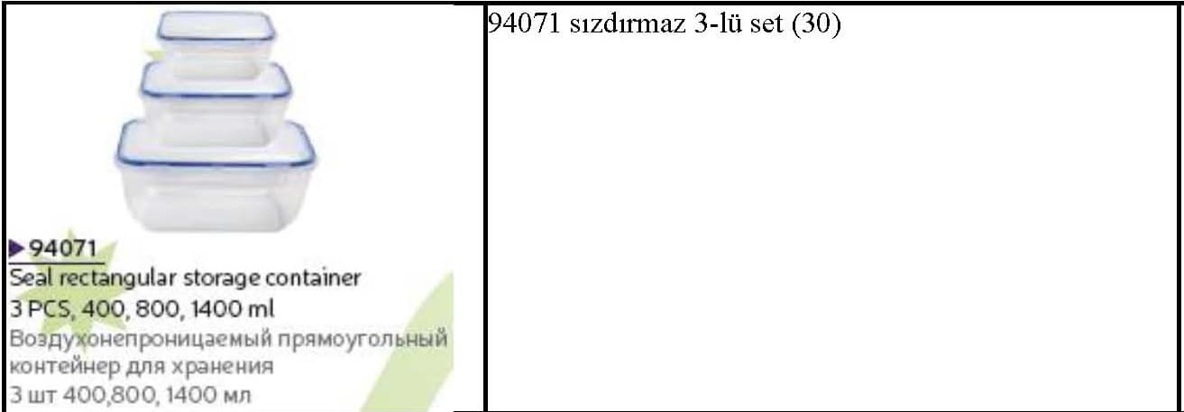 Plastik sızdırmaz qida qabları