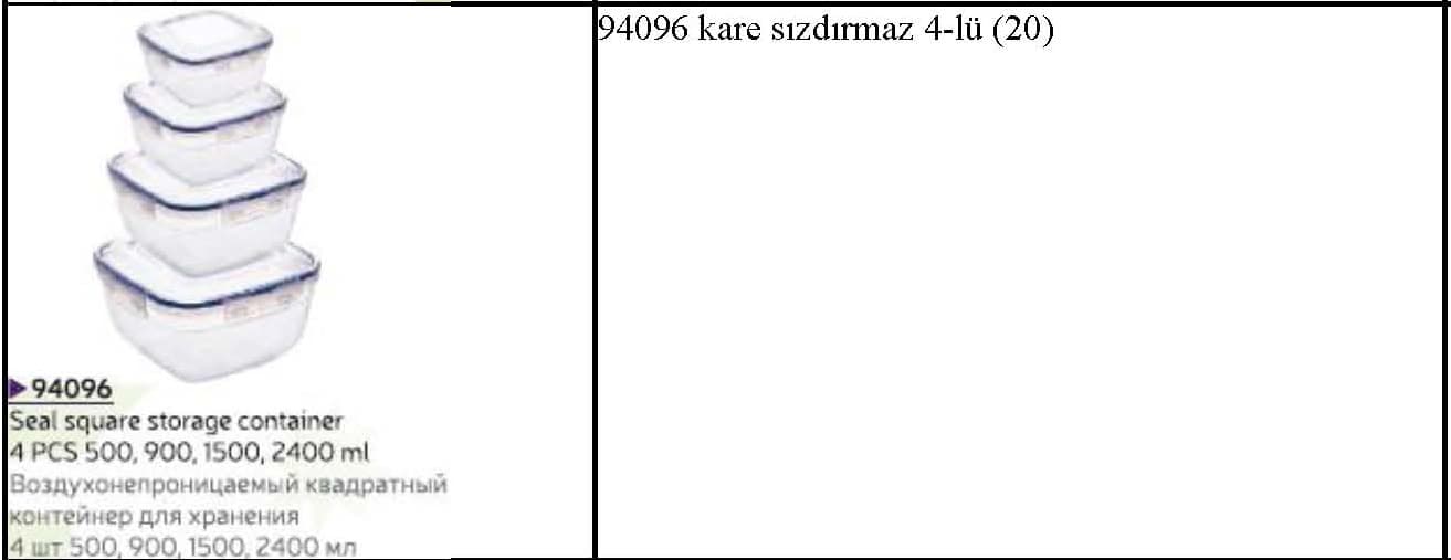 Plastik sızdırmaz qida qabları