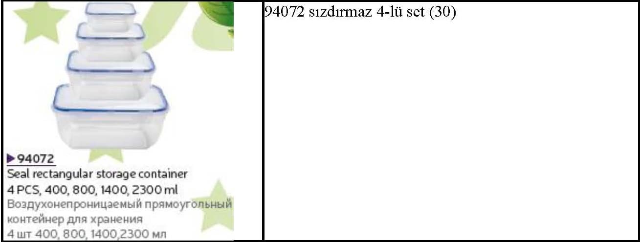Plastik sızdırmaz qida qabları