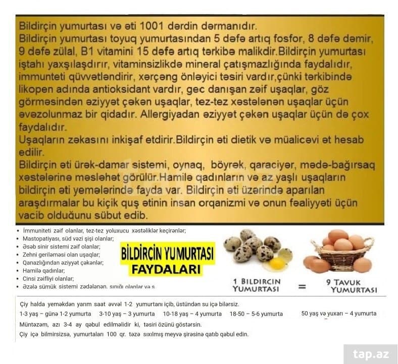Bildircin yumurtasi satılır