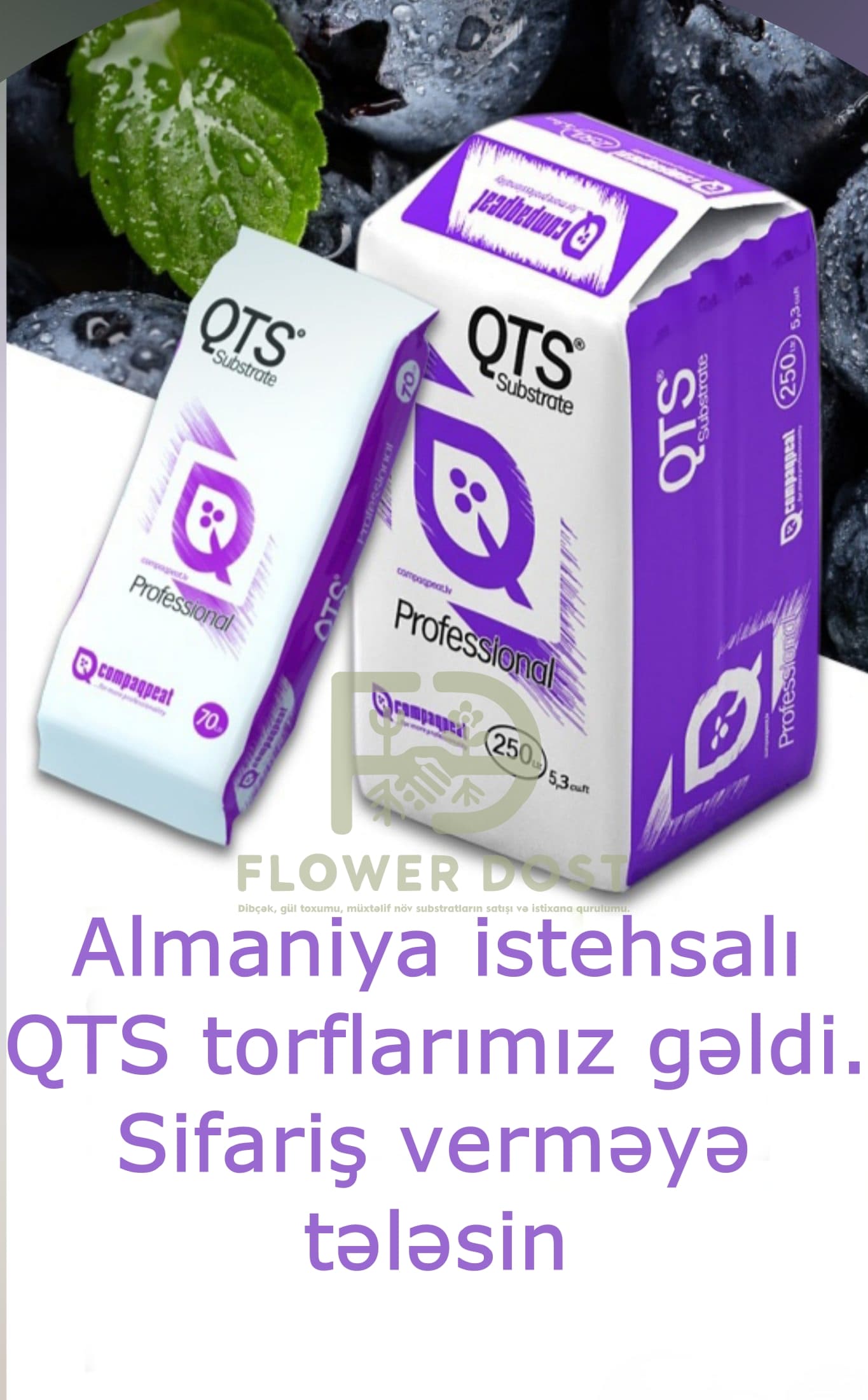 QTS torf satışı (perlitli və perlitsiz)