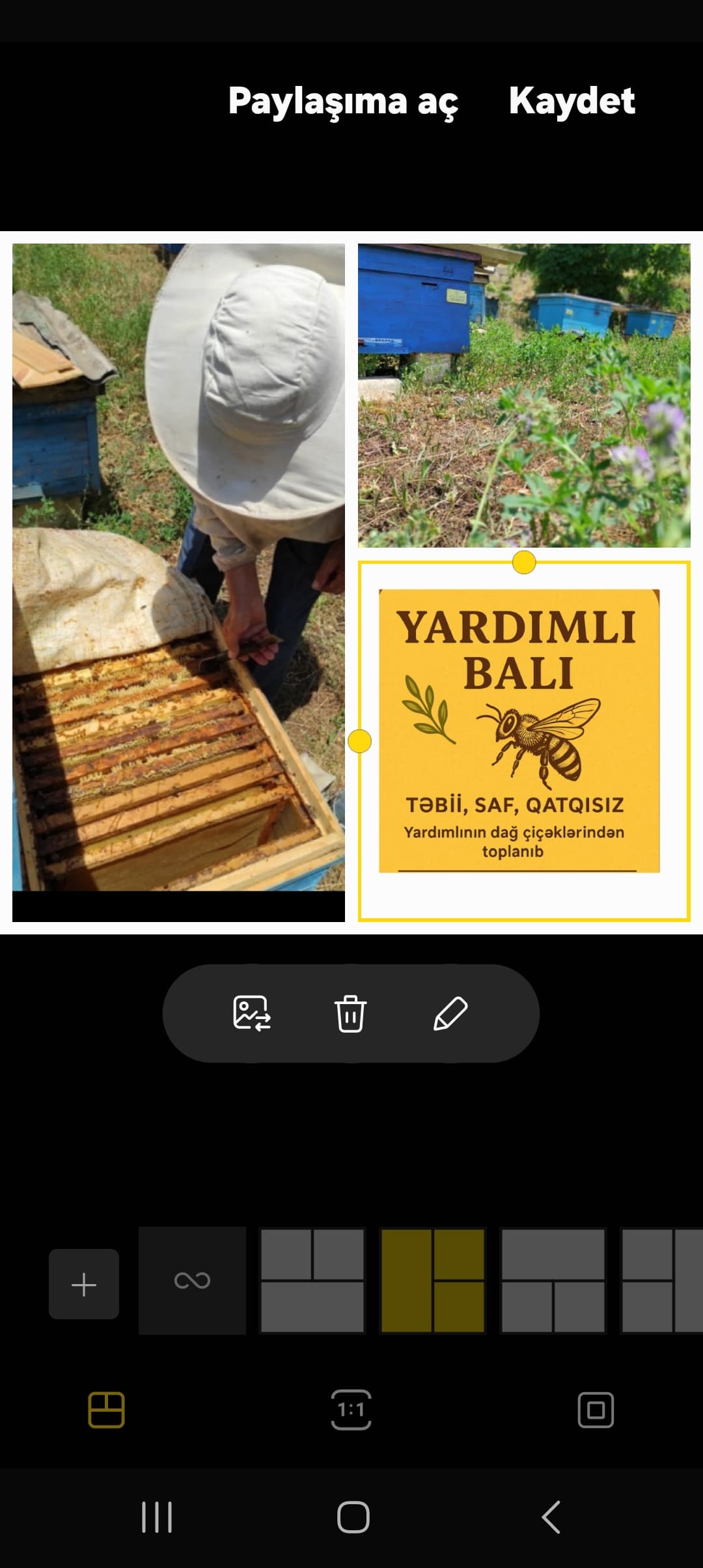 Yardımlı temiz dag balı